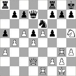 1.Rxg7. Nxg7, 2.Nf6. Qe6, 3.Qh6