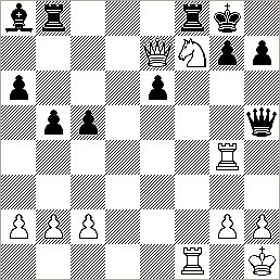 1.Rxg7+. Kxg7, 2.Qf6+