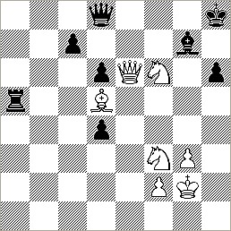 1.Ng5. hxg5, 2.Qh3+